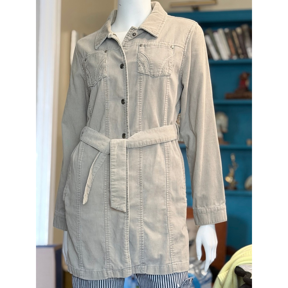 Cherokee Beige Belted Utility Jacket XL Junior Y2K Style